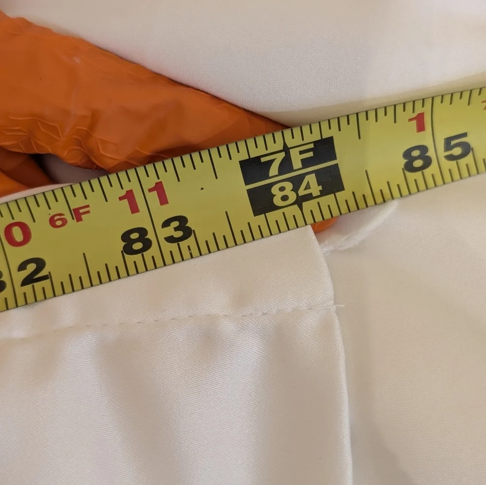 Cindy Crawford Style White Satin Boho Curtain Pleated Rod Pocket Size  84